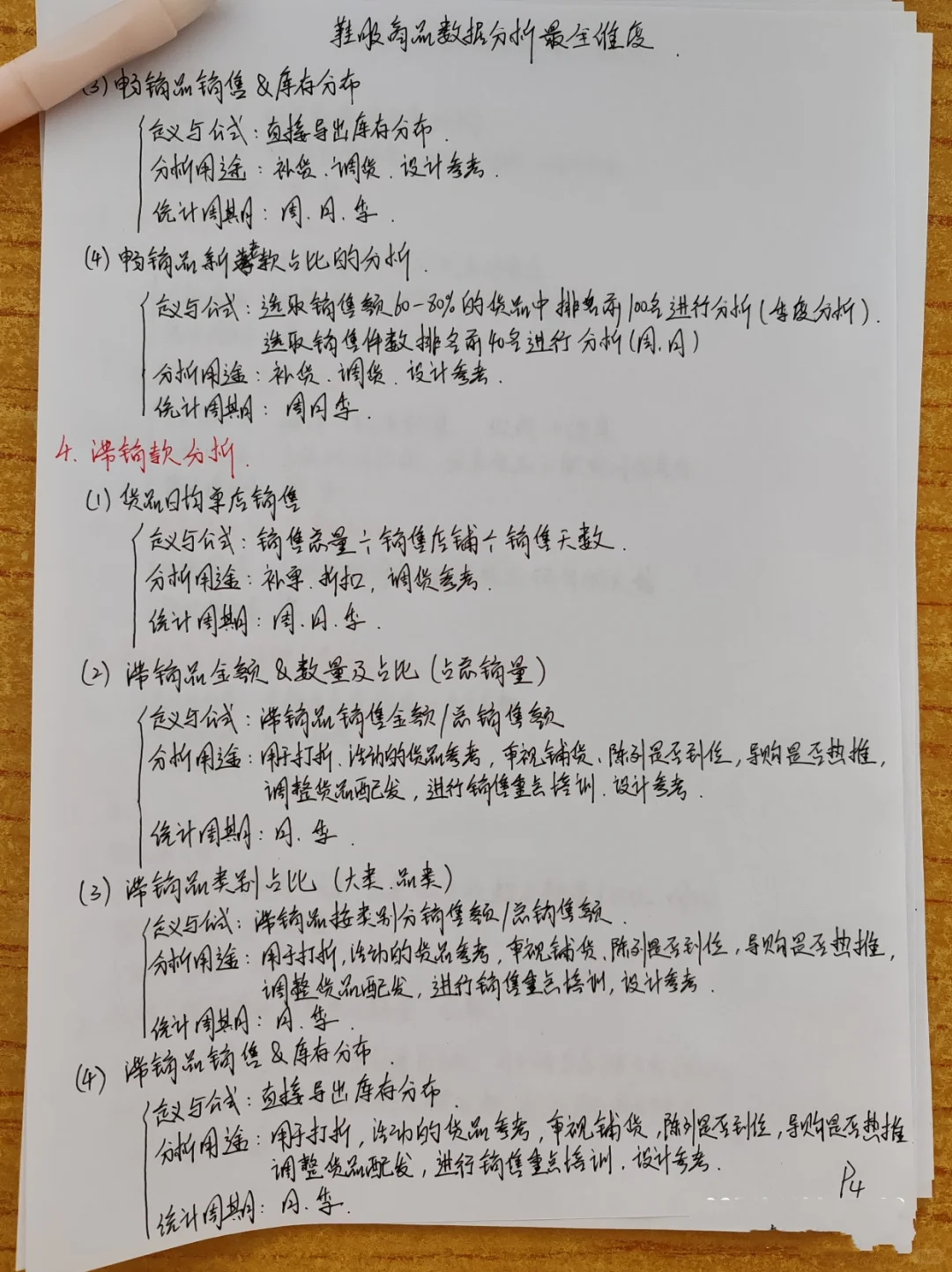 鞋服商品数据分析最全维度
