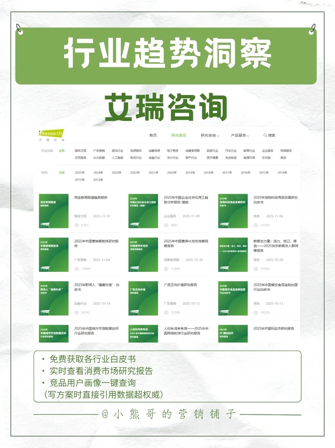 救了大命，5个数据网站让我在营销圈横着走