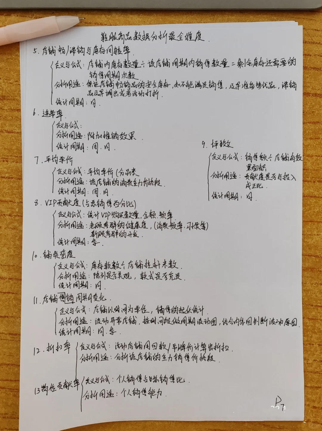 鞋服商品数据分析最全维度