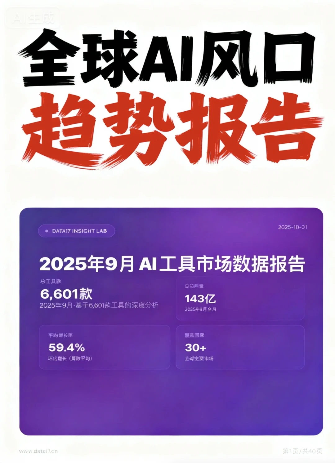 全球AI趋势报告来了！