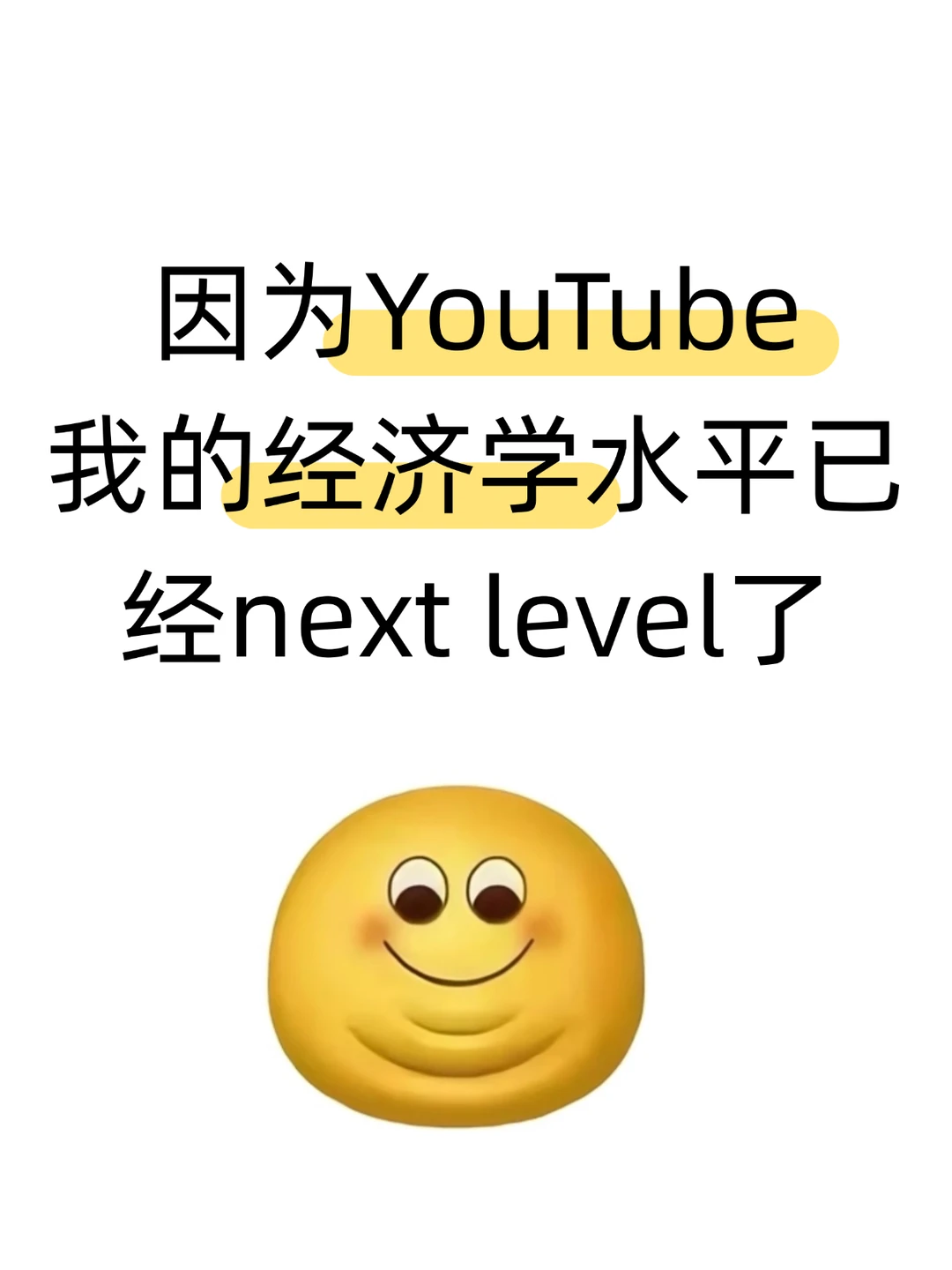 因为YouTube我的经济学水平已经next level