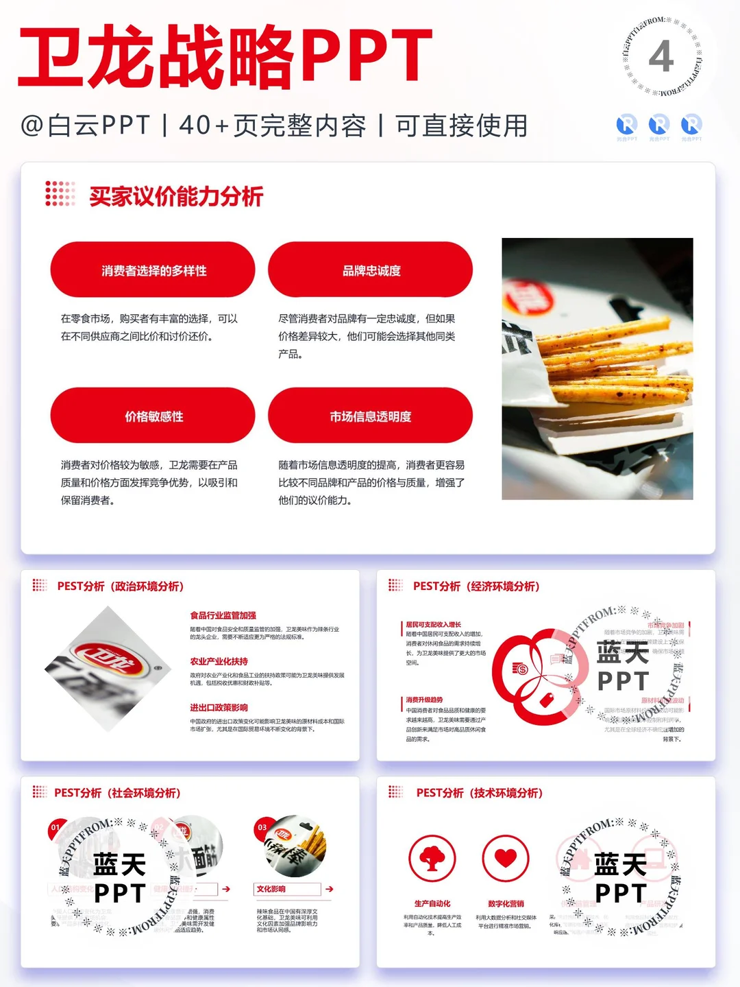【293】卫龙食品-品牌简介市场营销策略PPT