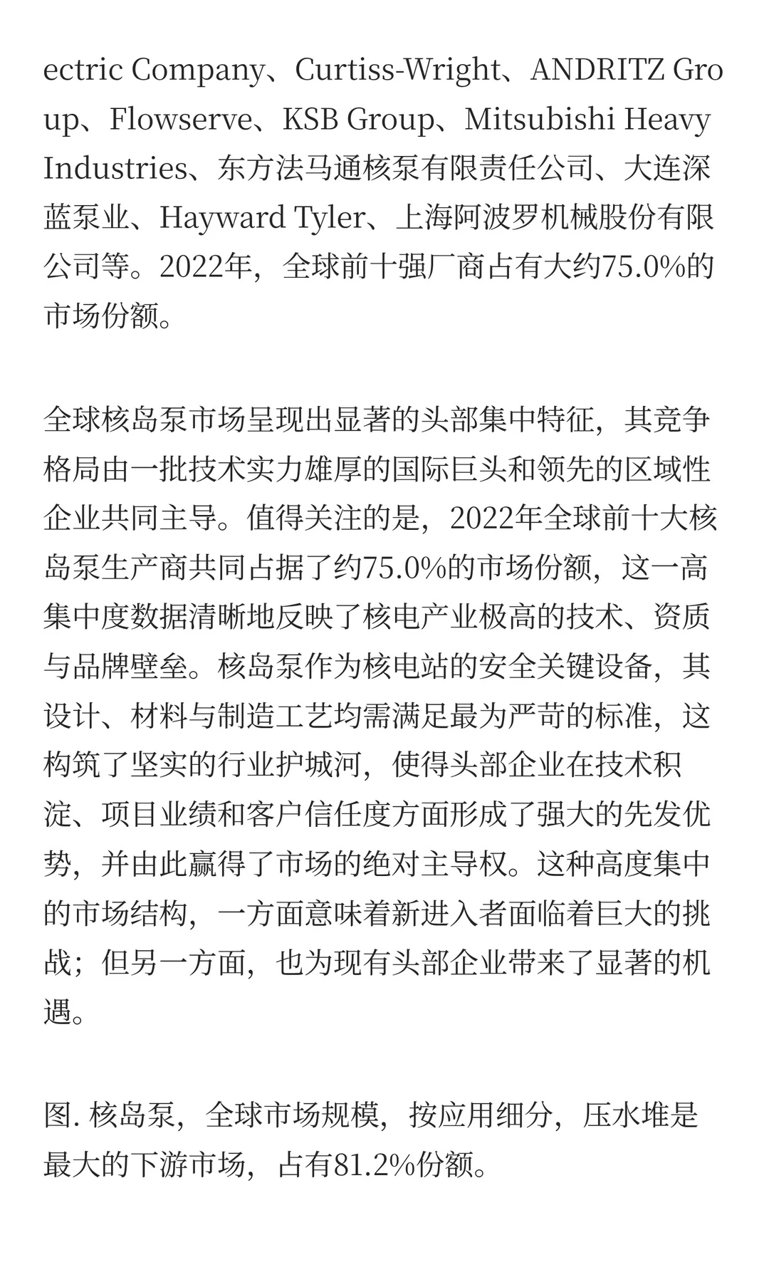 2025年核岛泵行业全球市场情况及主要竞争对