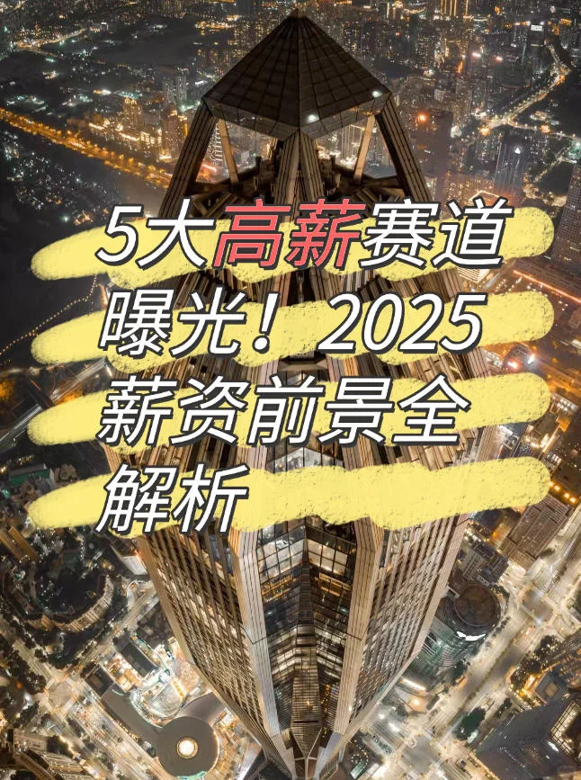 5大高薪赛道曝光！2025 薪资前景全解析