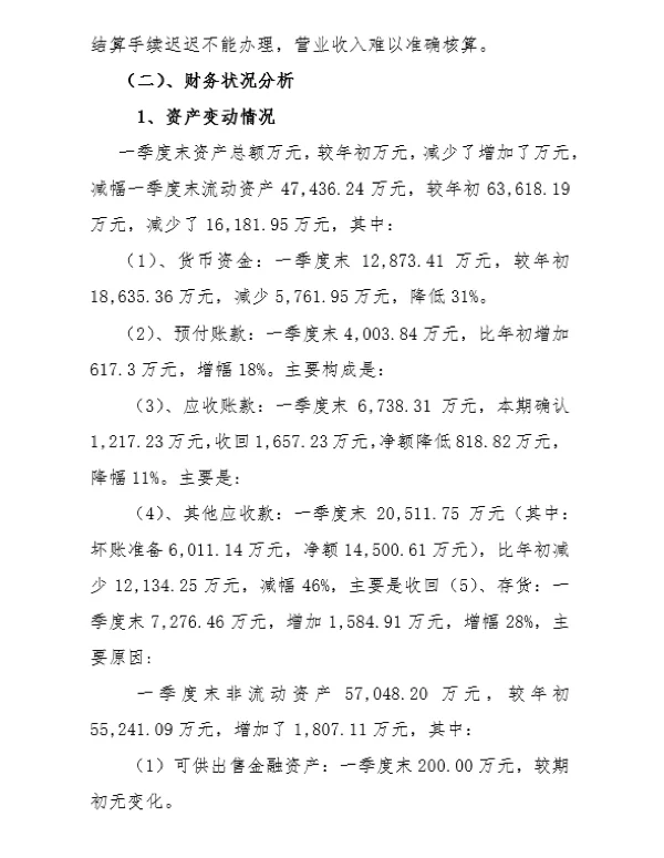 财务 经济运行分析报告 详细 财务分析报告