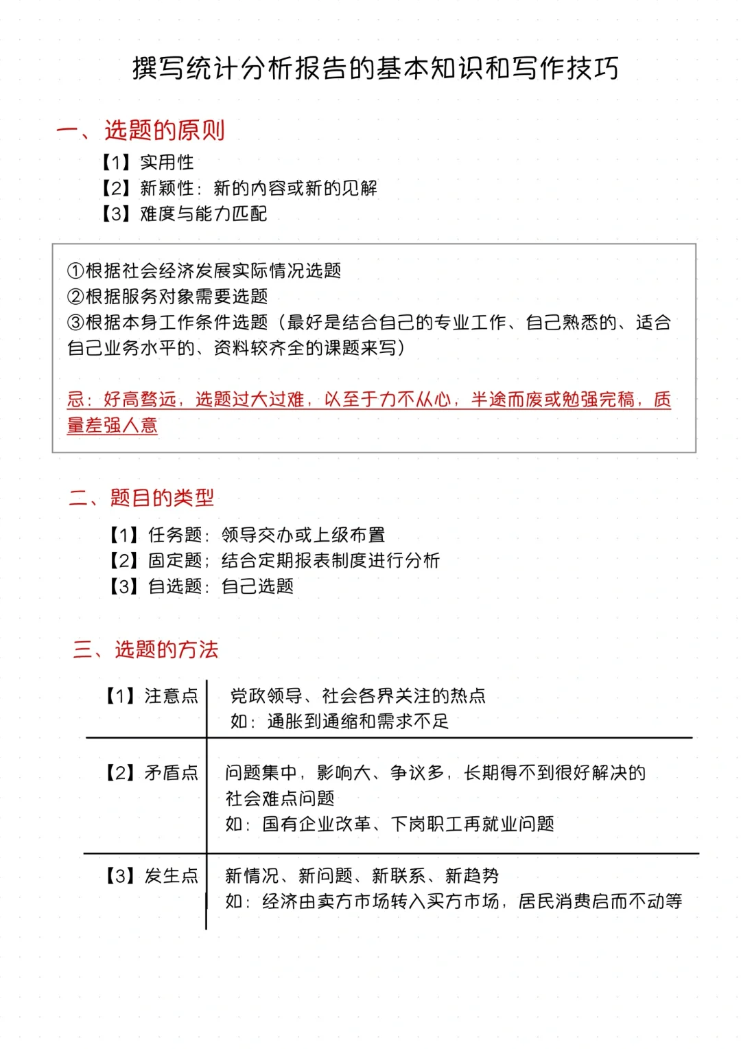 统计分析报告写作的方法和技巧