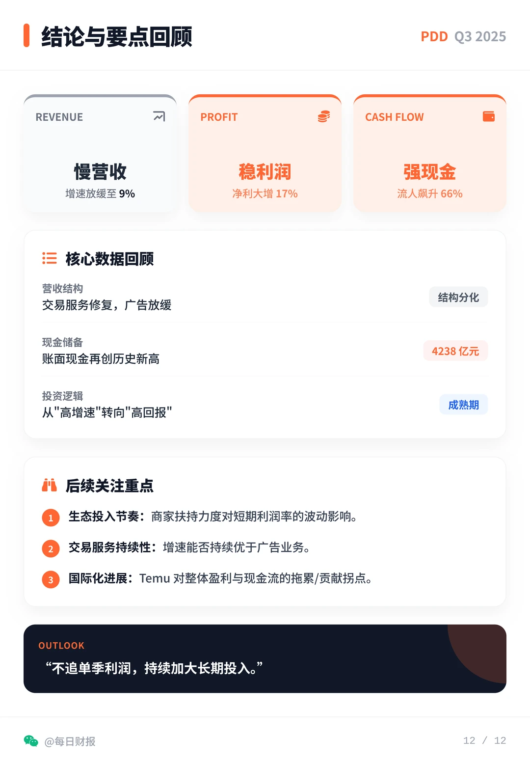 拼多多Q3财报,不瞎卷,手握天量现金储备