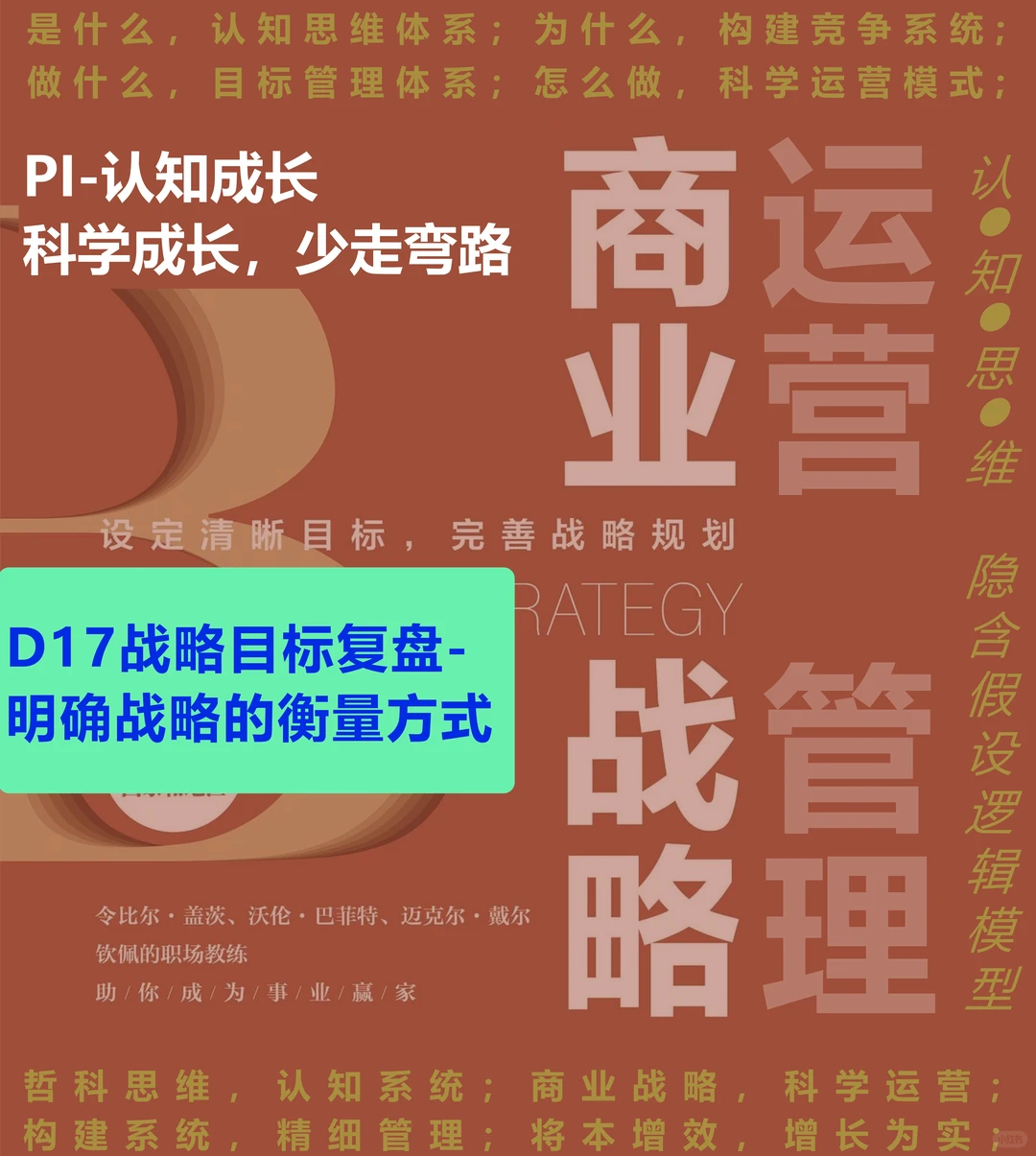 D17-如何科学制定目标并有效复盘？