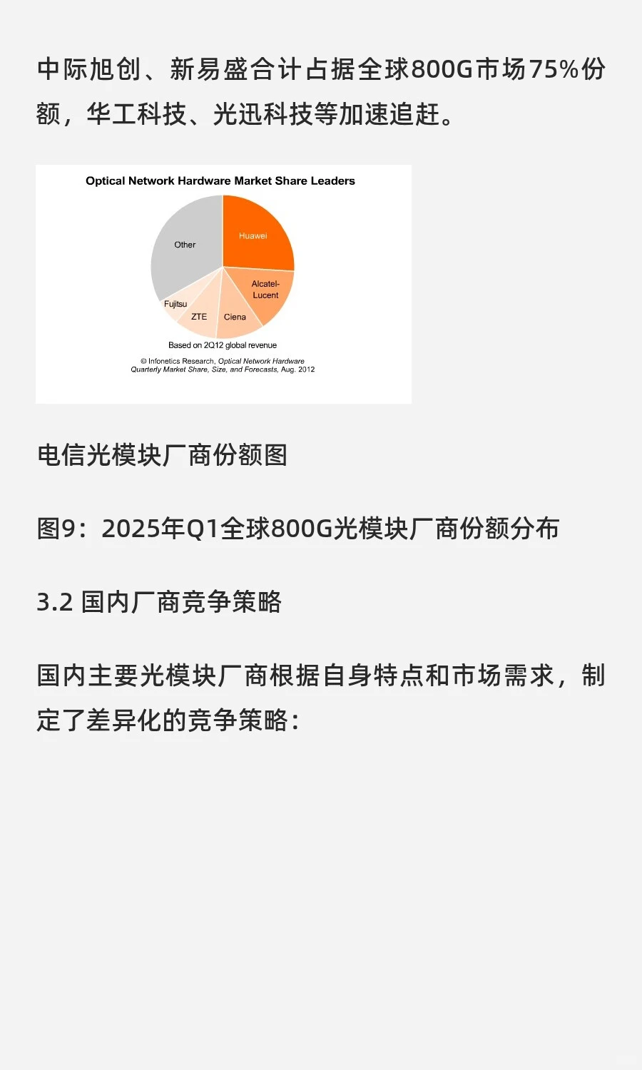 全球光模块行业竞争力分析