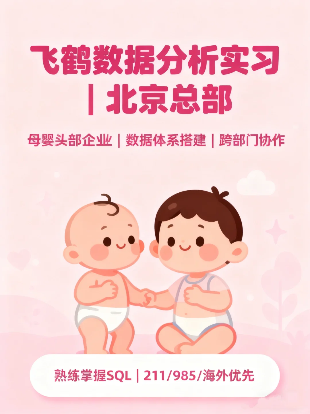 飞鹤数据分析实习｜北京总部｜母婴头部企业
