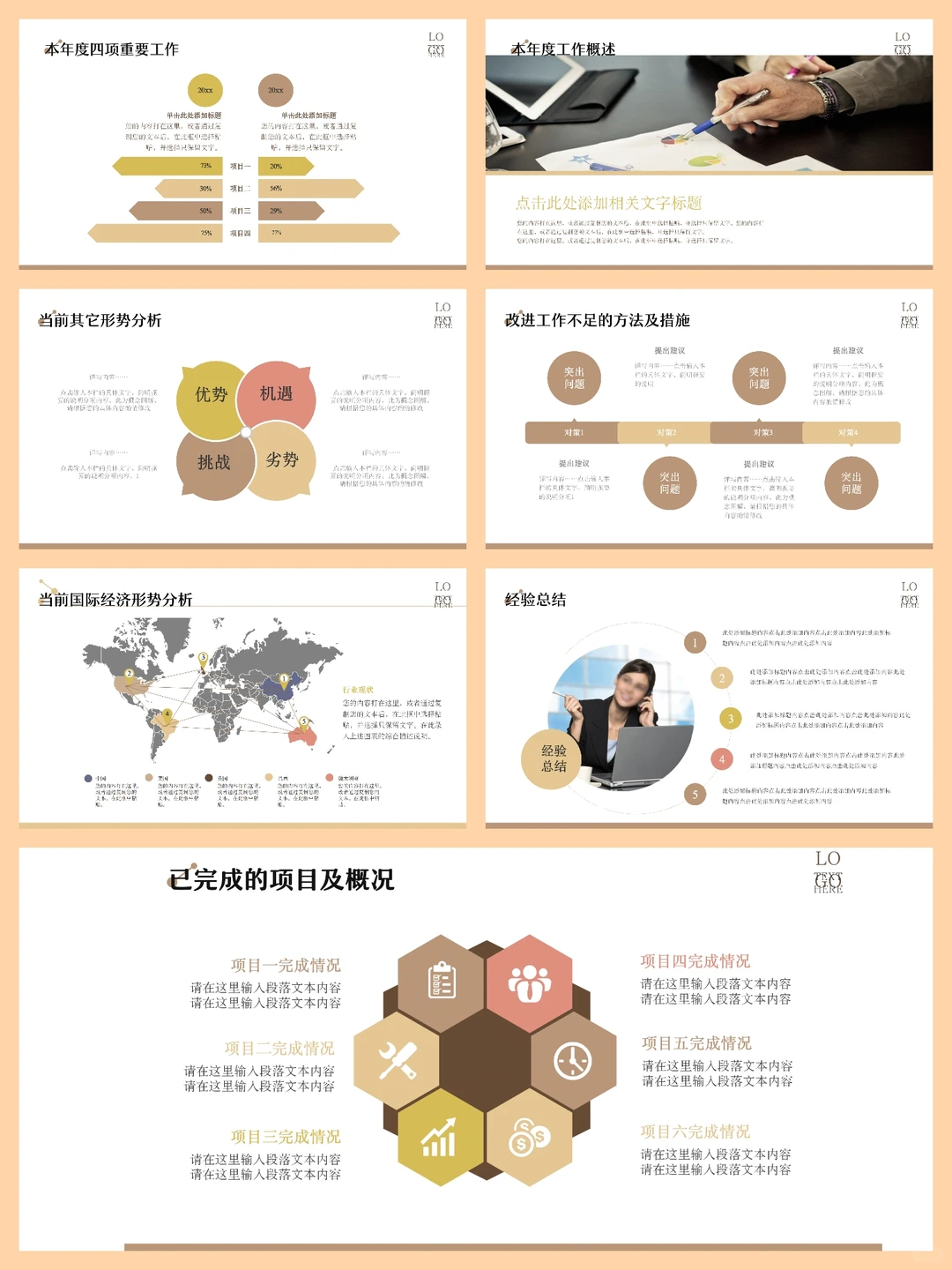 能把年终总结?讲清楚的PPTⅠ长这样