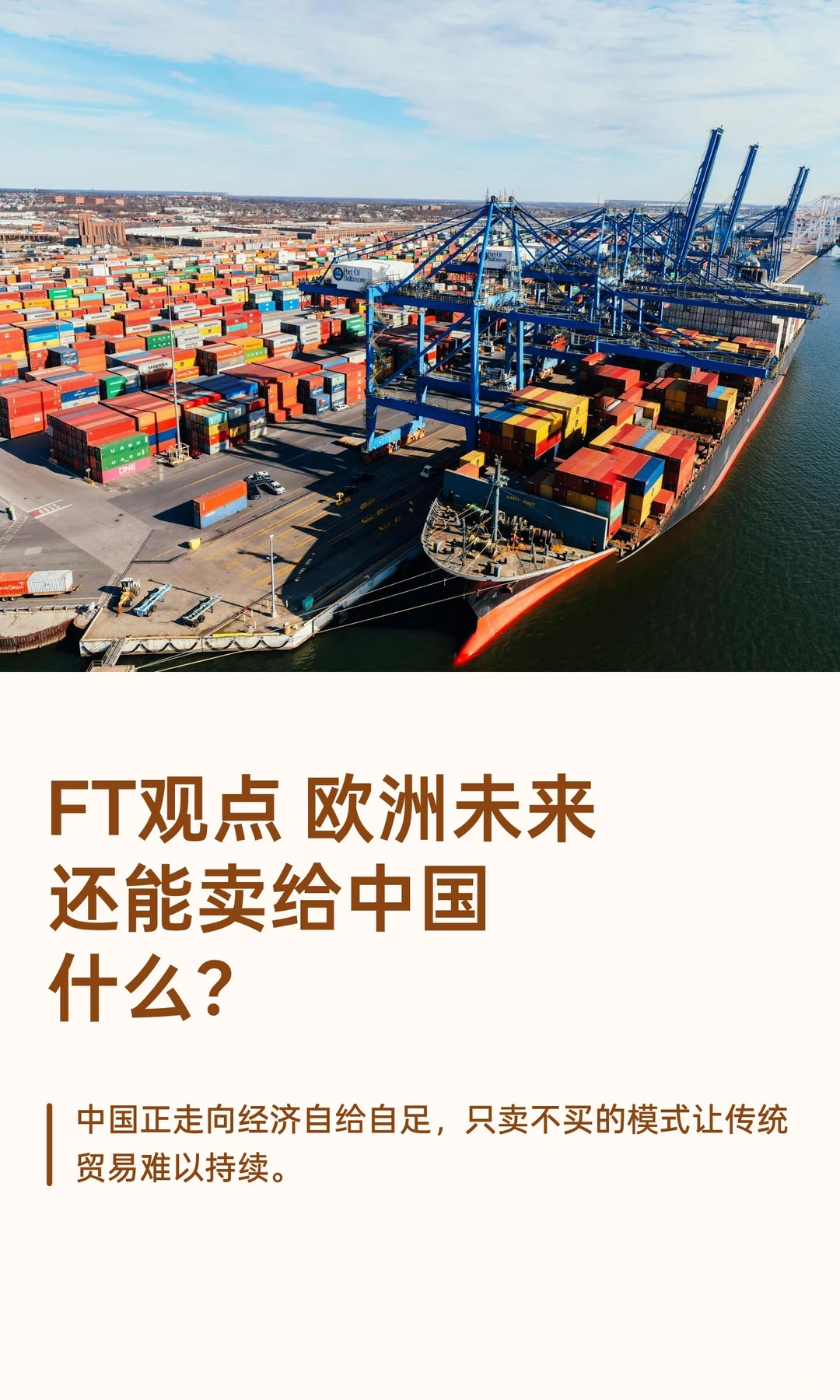 FT观点 欧洲未来还能卖给中国什么？