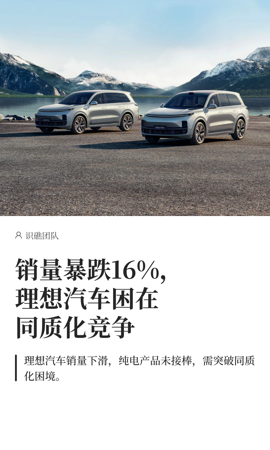 销量暴跌16%，理想汽车困在同质化竞争