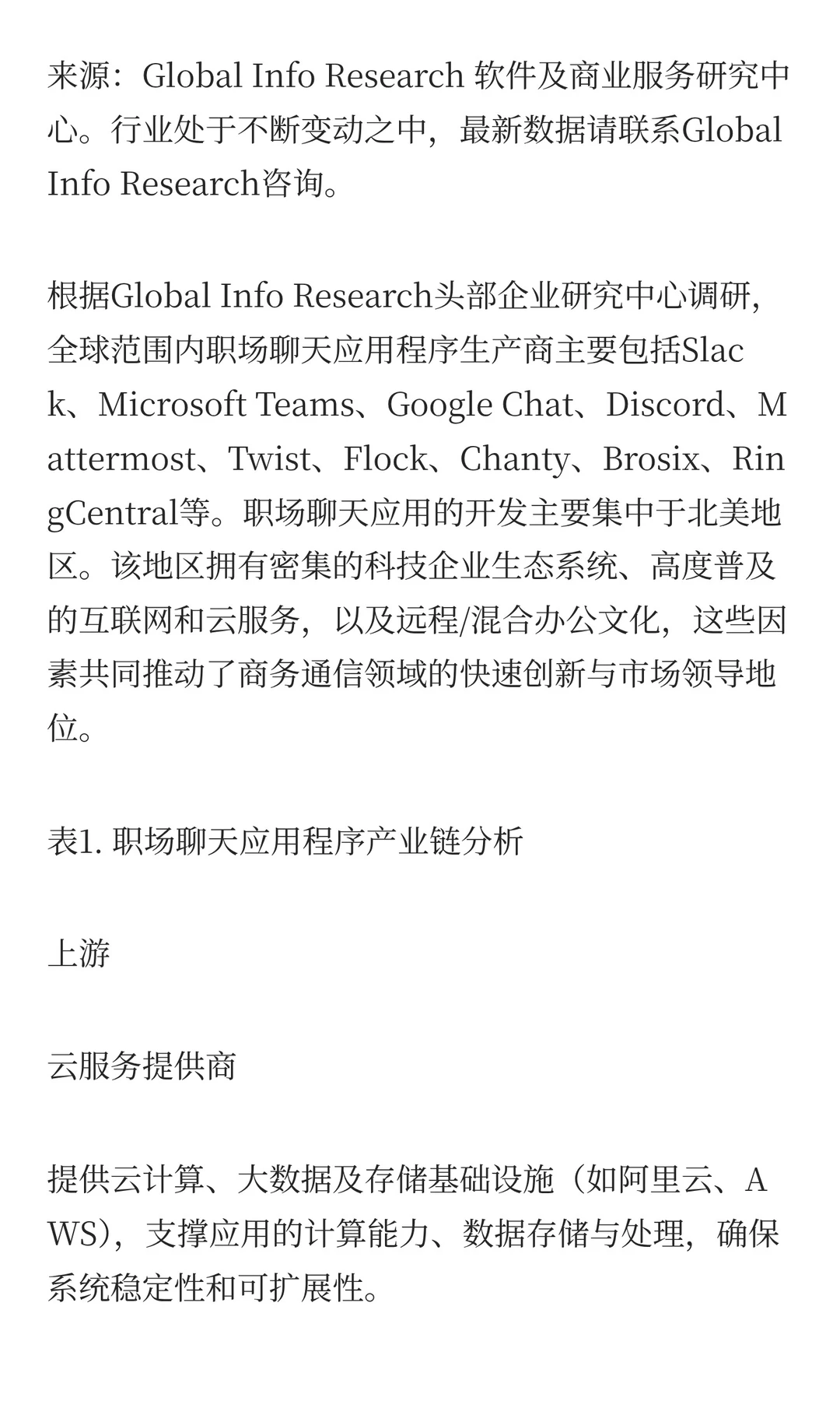 职场聊天应用程序市场前十生产商排名、市场