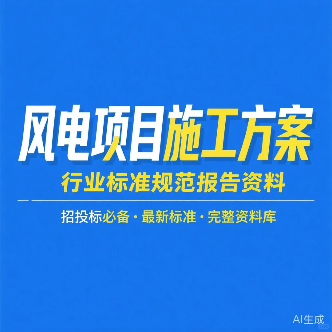 风电项目施工方案·招投标标准规范报告