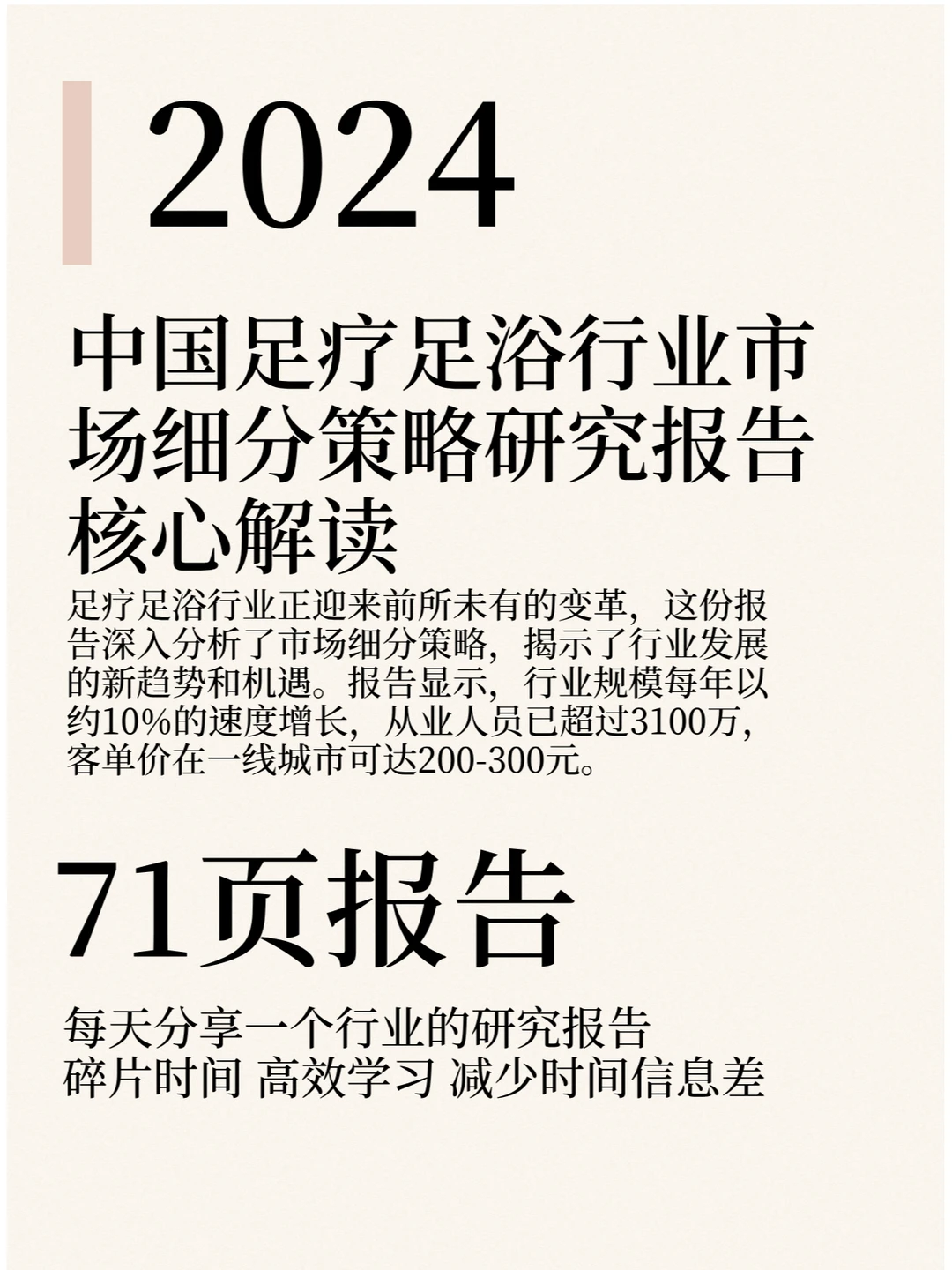 中国足疗足浴行业市场细分策略研究报告核心