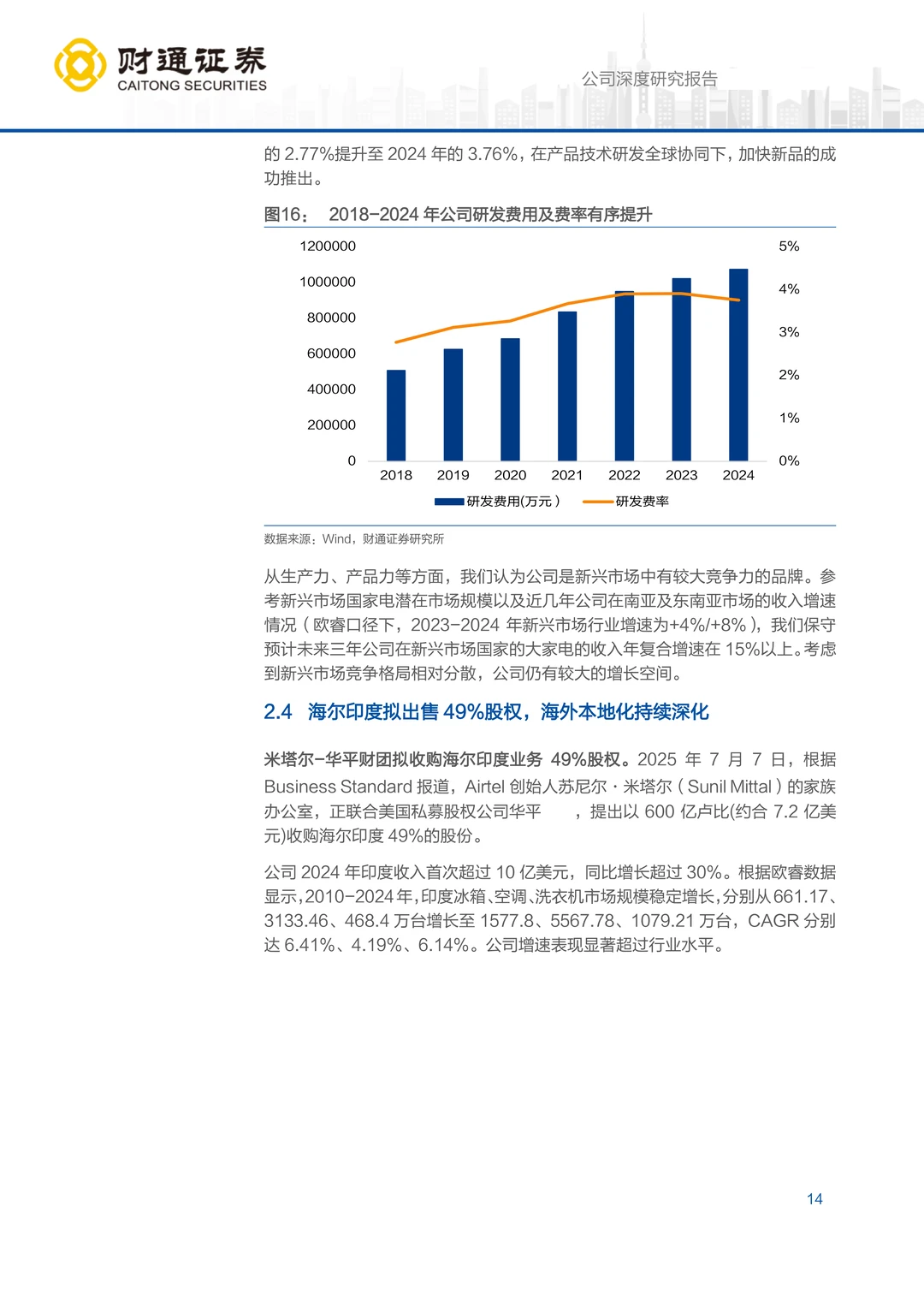 海尔智家公司研究报告：掘金新兴市场
