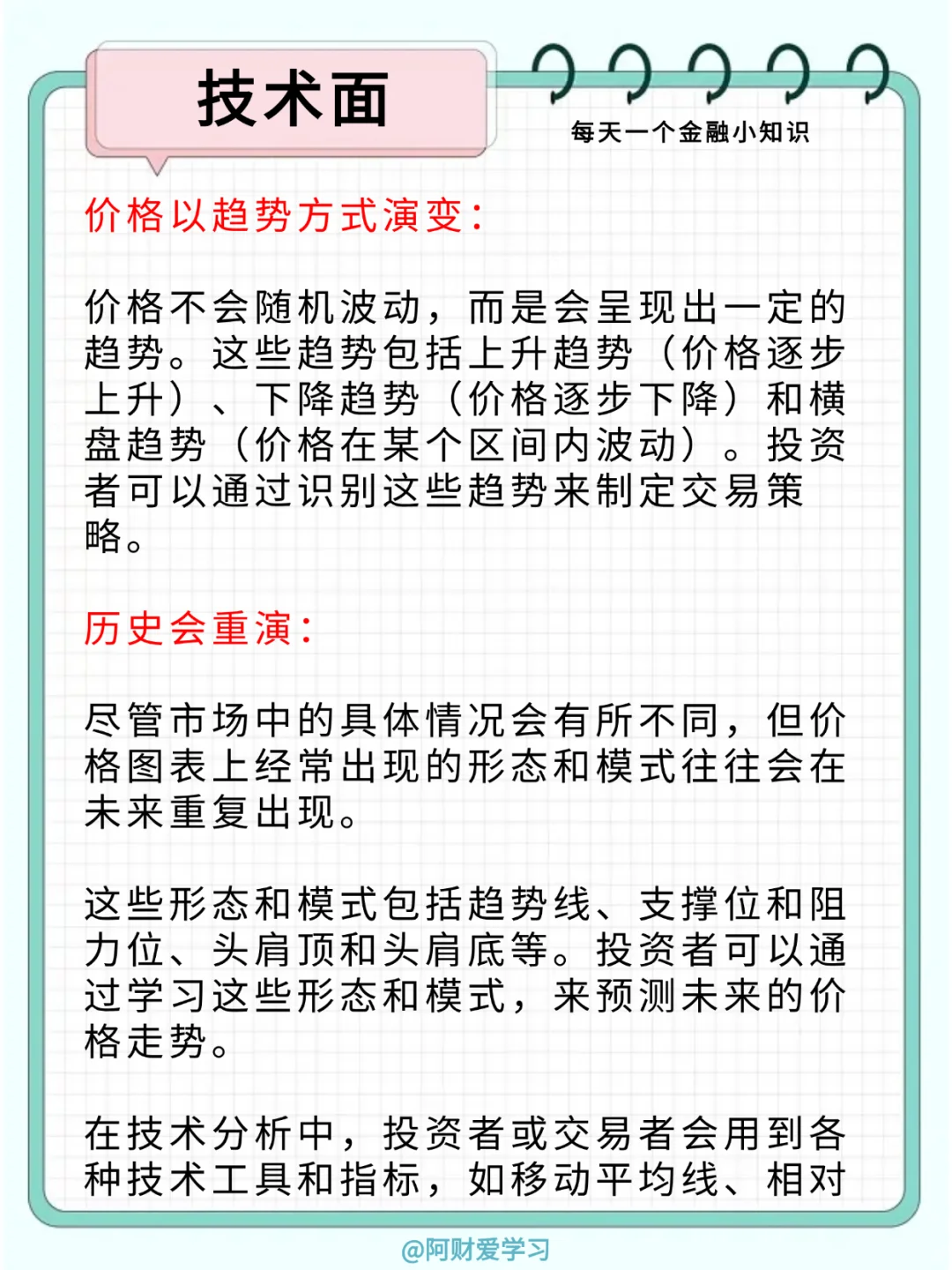 每天一个金融小知识65期：什么是技术面？