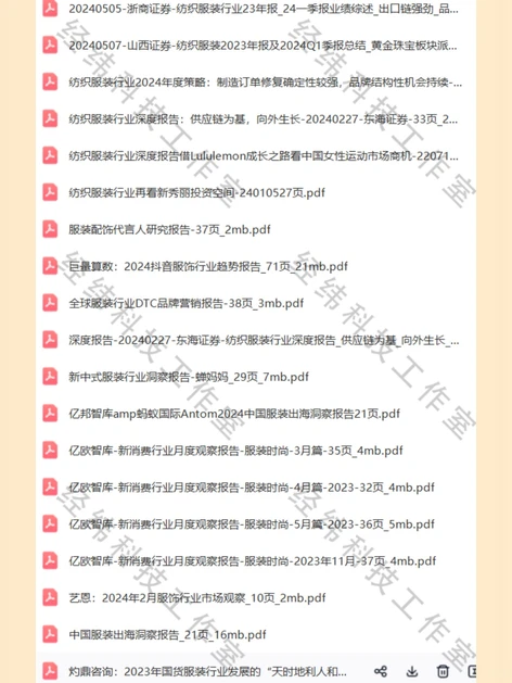 2024中国纺织服装服饰行业市场研究报告