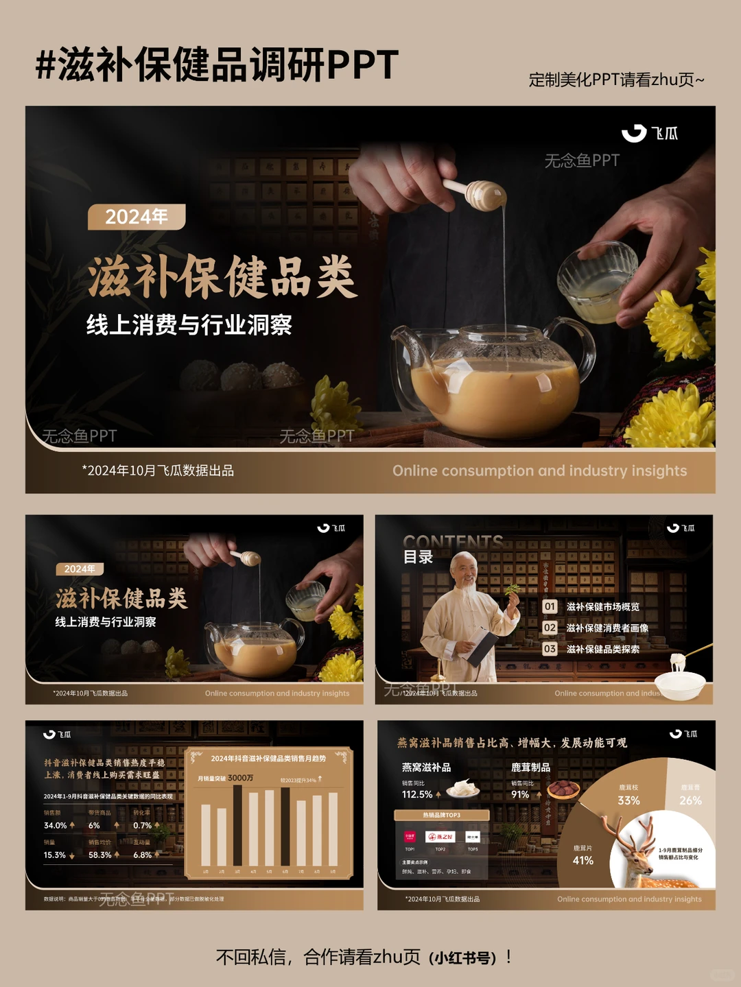 PPT制作|滋补保健品线上消费与行业洞察报告