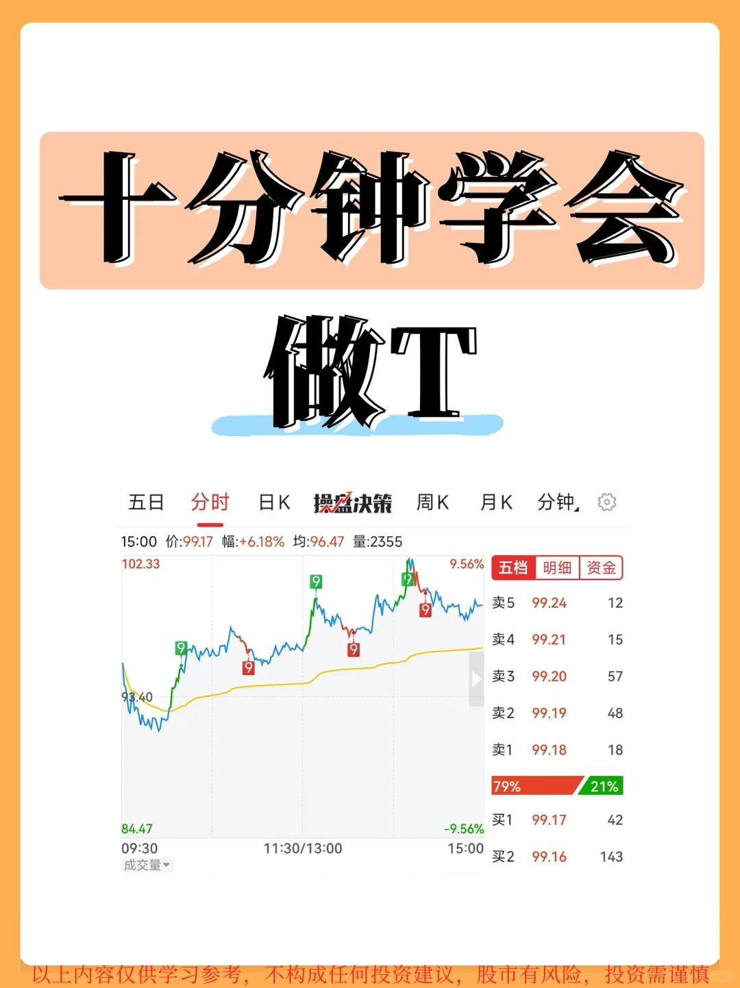 十分钟学会做T，炒股必学！
