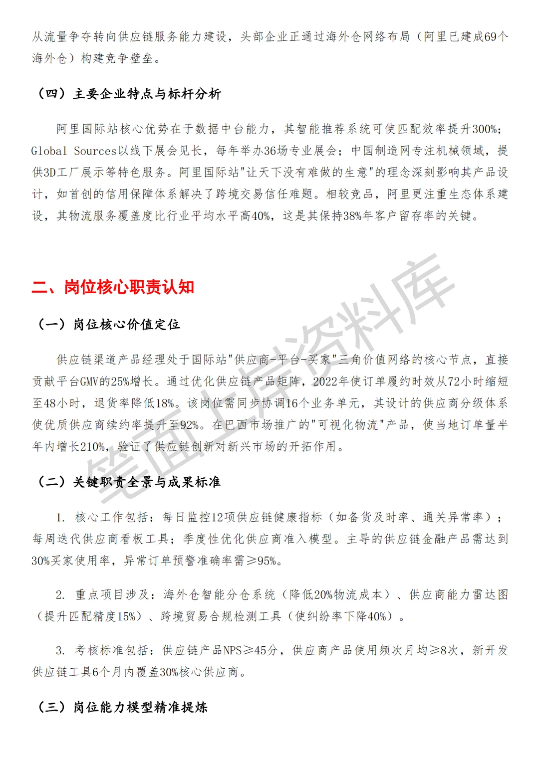 阿里国际站供应链渠道产品经理