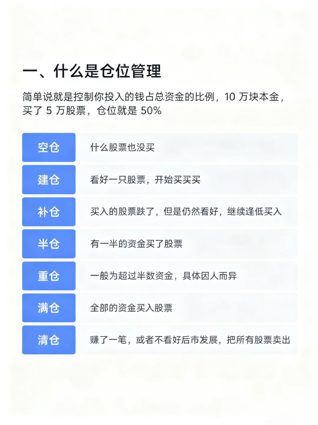 一文看懂仓位管理！
