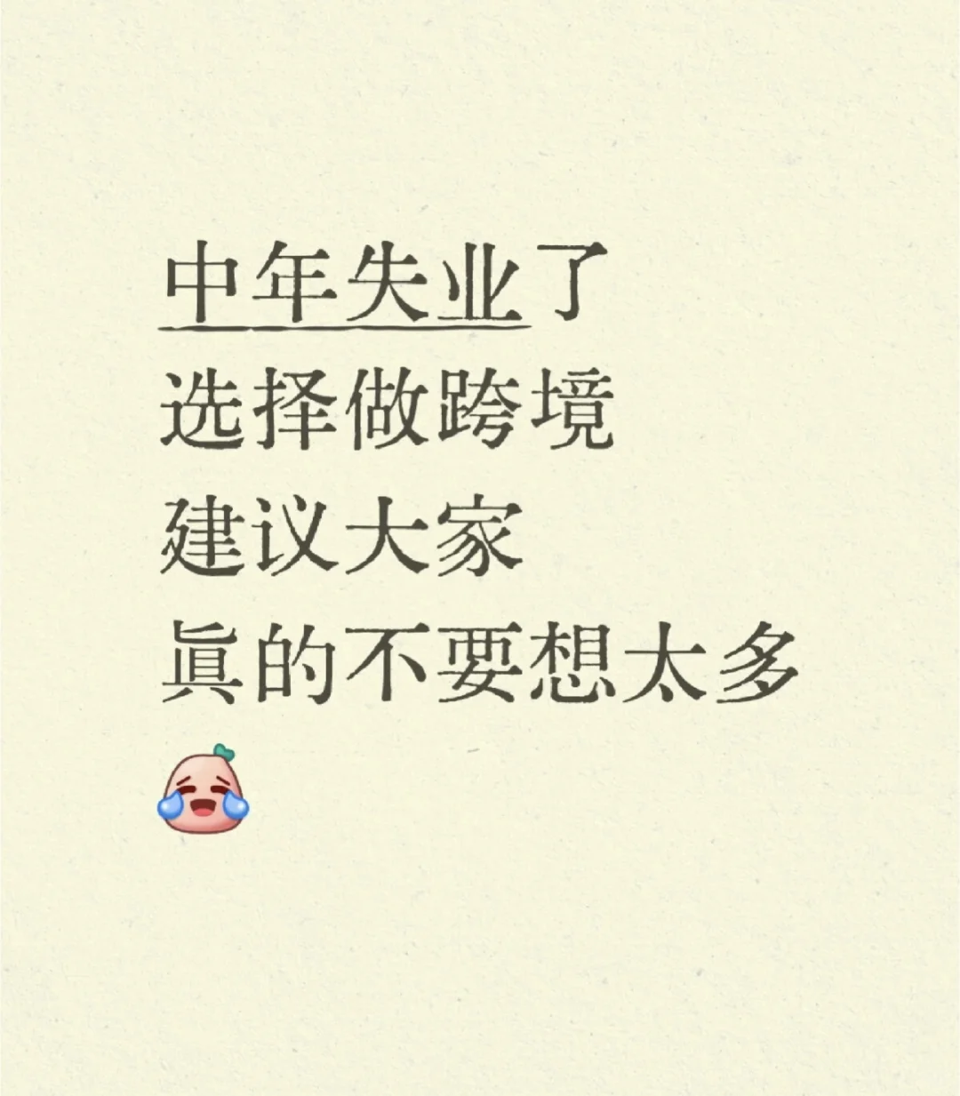 中年失业，我选择做跨境