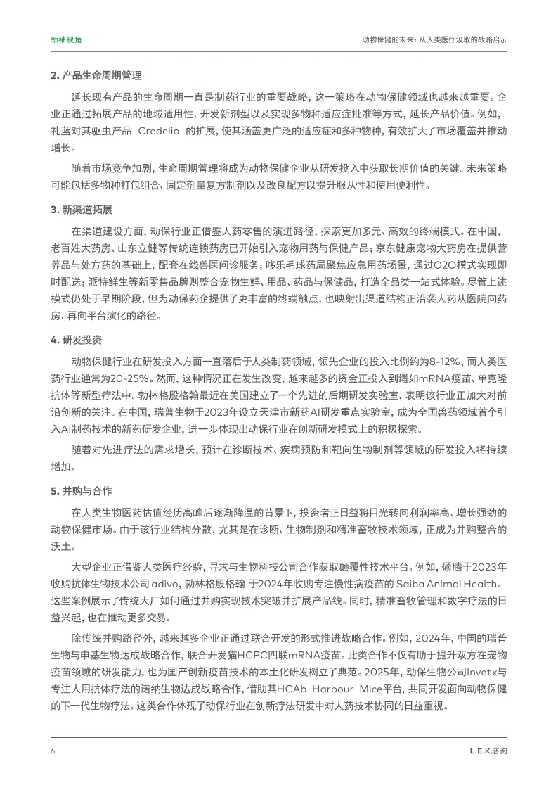 动物保健的未来：从人类医疗汲取的战略启示