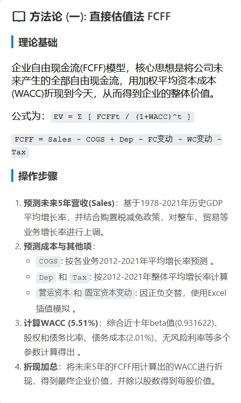 公司估值：一个上汽集团的分析框架