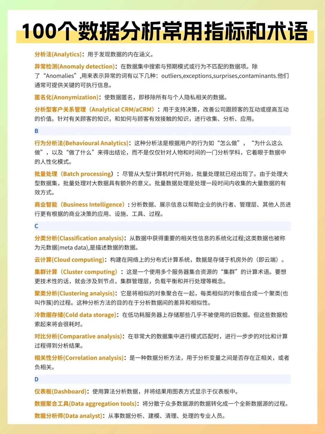 这些数据分析行业“黑话”你都懂了吗？