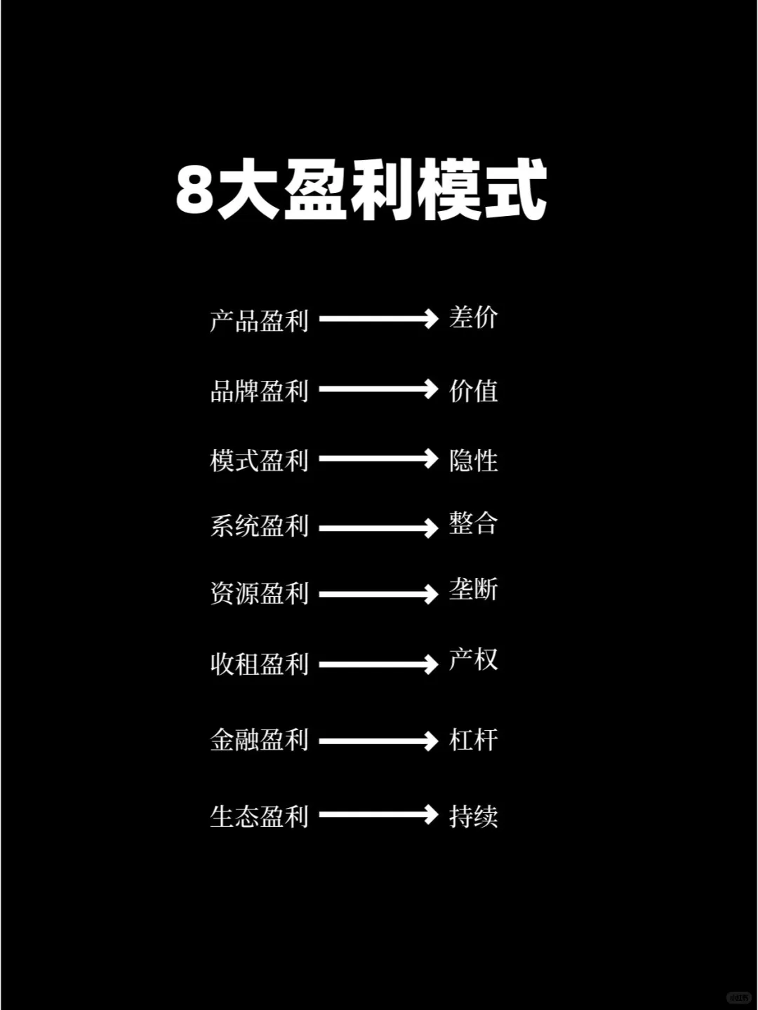?8大盈利模式，搞钱思路瞬间清晰！?