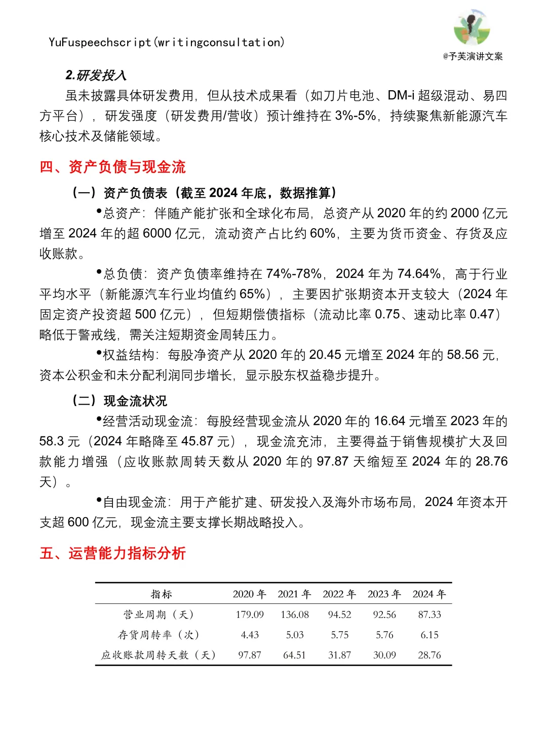 比亚迪财务分析报告，这样写真的太棒啦?