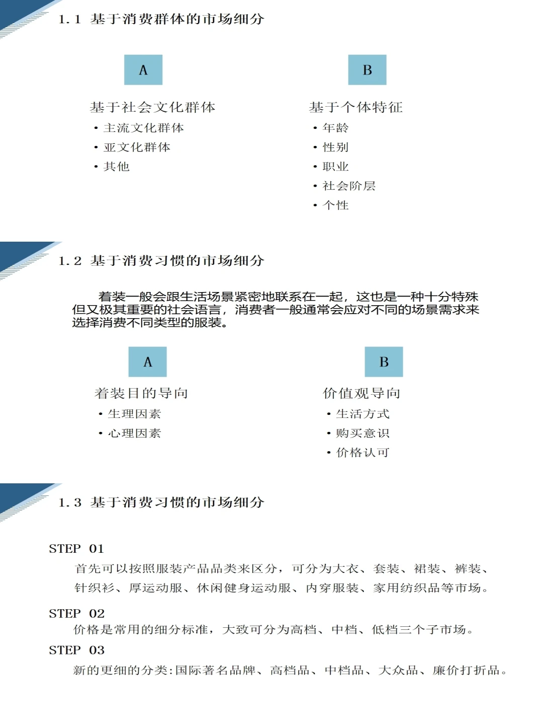 服装行业市场调研分析报告