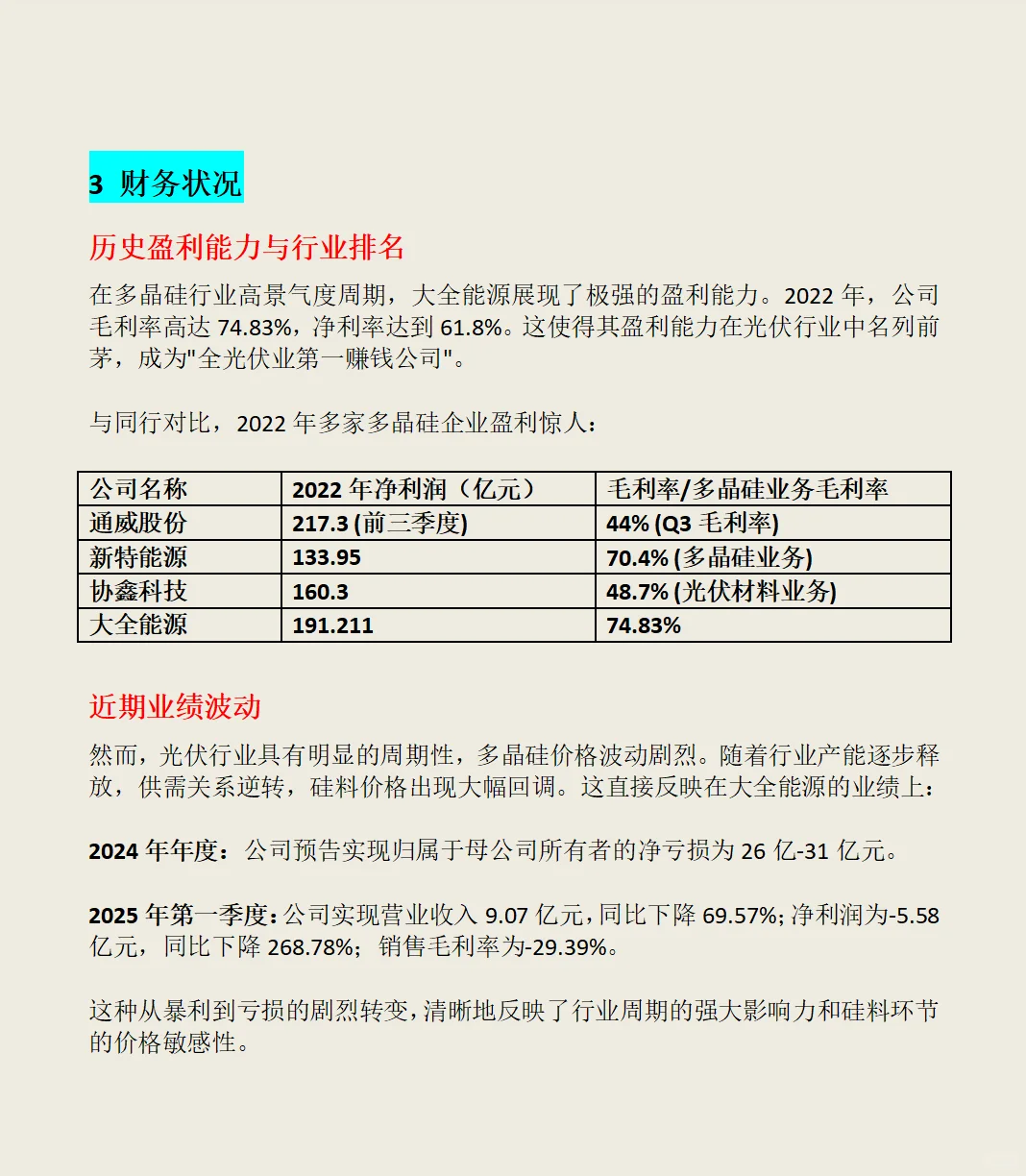 大全能源（688303）综合分析