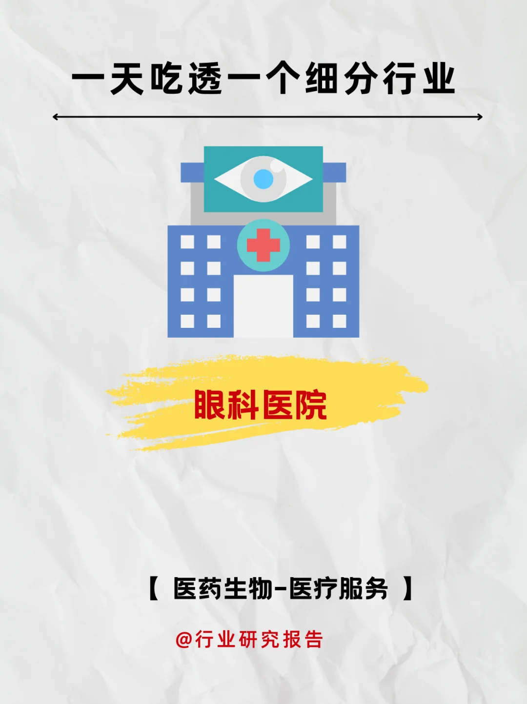 ✔✔一天吃透一个细分行业：眼科医院