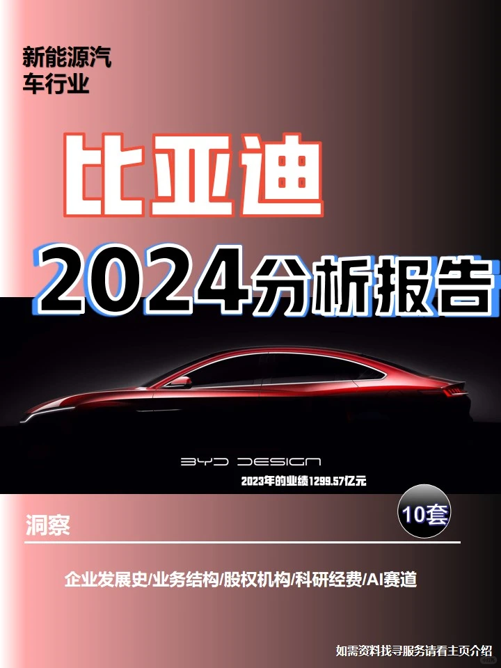 2024比亚迪汽车分析报告（10份）