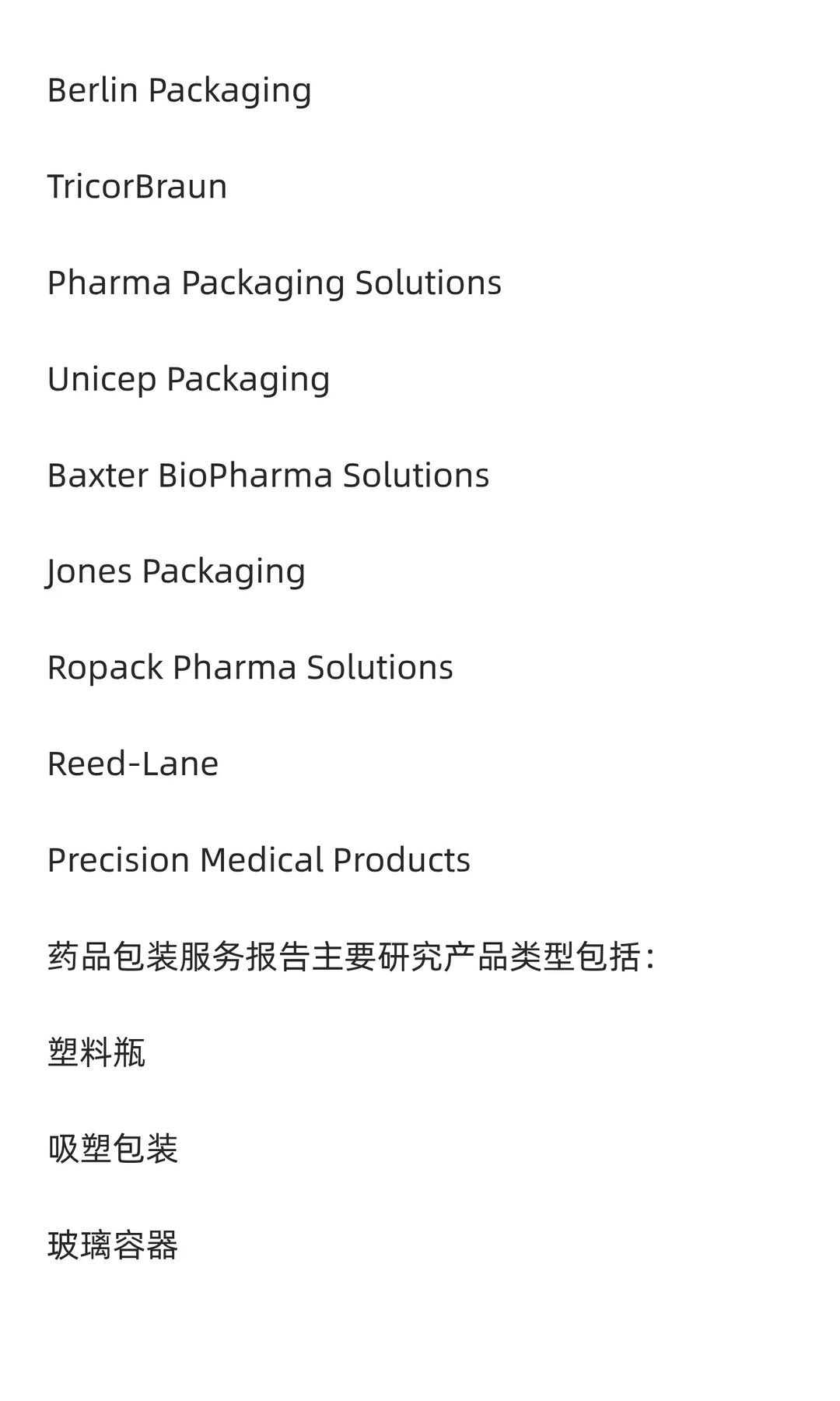 药品包装服务市场销售额预计将达到448.1