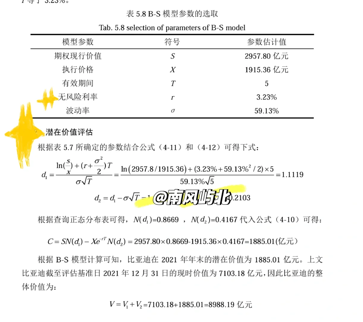 B-S模型估值计算 ！结合DCF模型