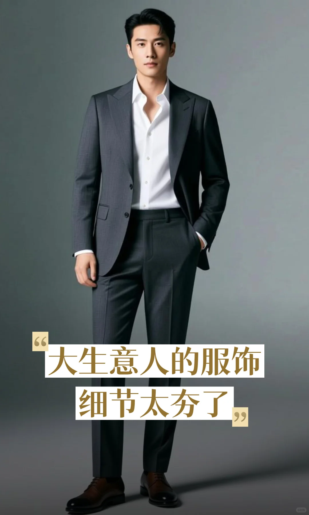 大生意人的服饰细节太夯了