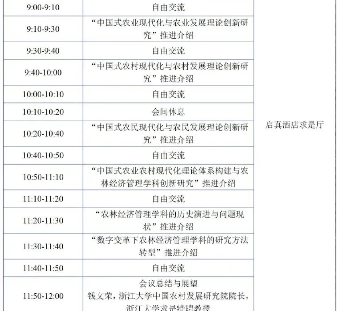 中国农林经济知识体系构建发展论坛
