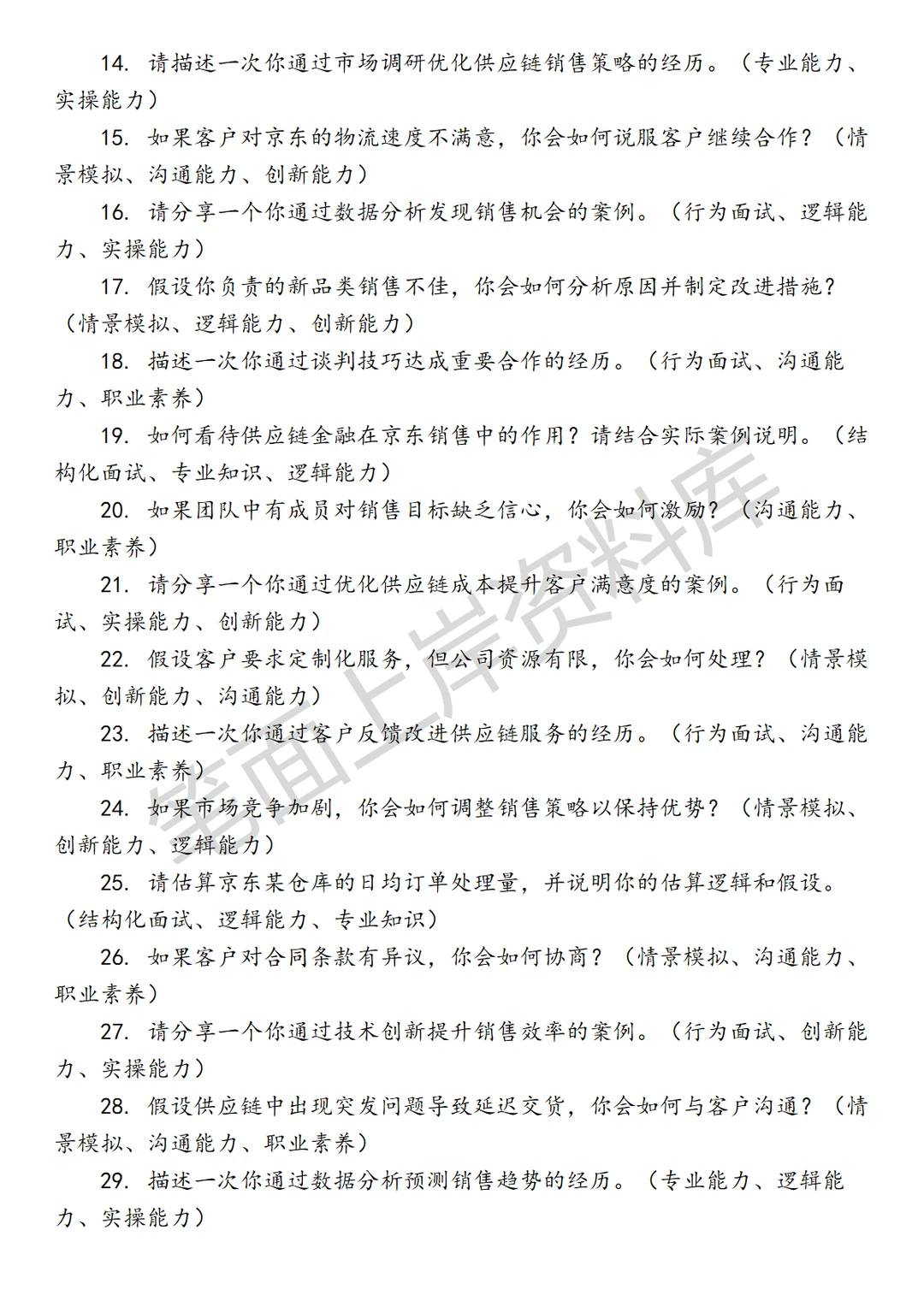 京东供应链销售