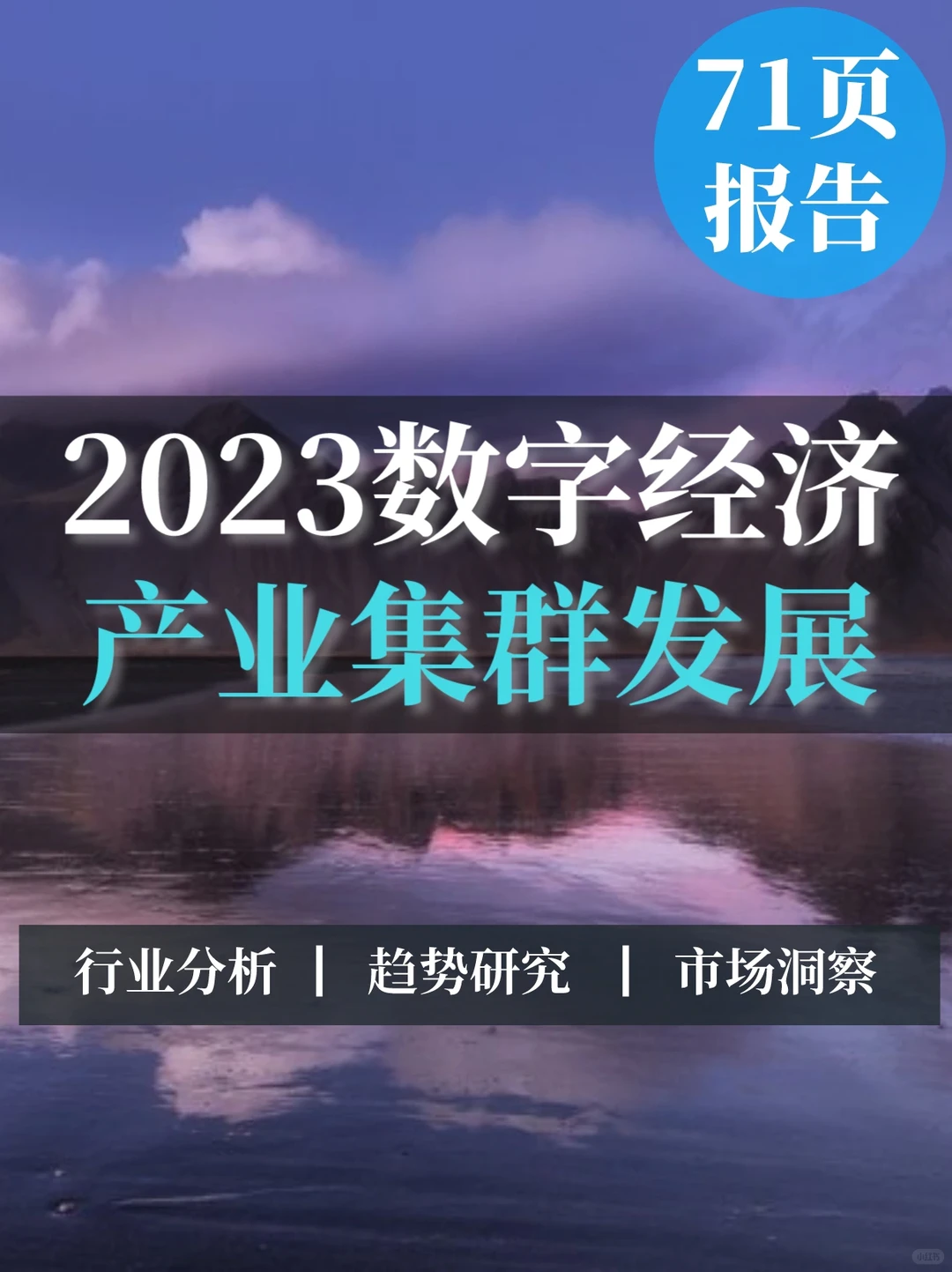 71页报告▏2023年数字经济产业集群发展