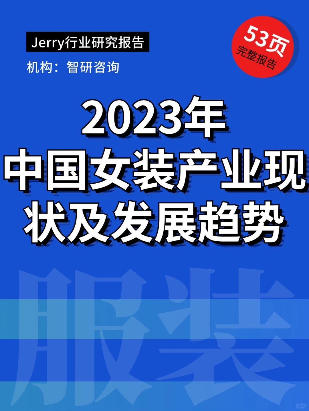 2023年中国女装产业现状及发展趋势研究报告