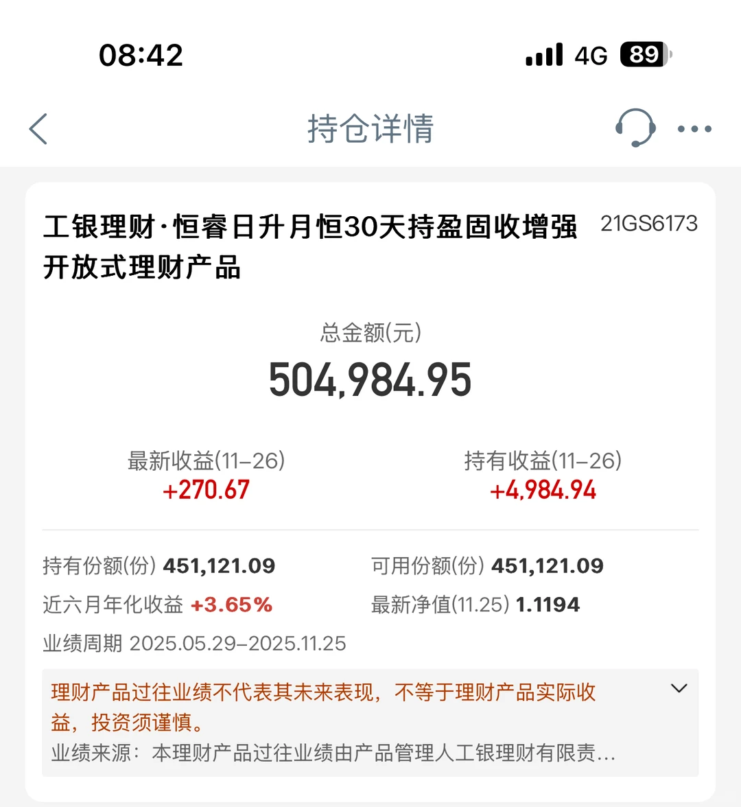 ?11.27工商银行理财收益更新!红势上升??