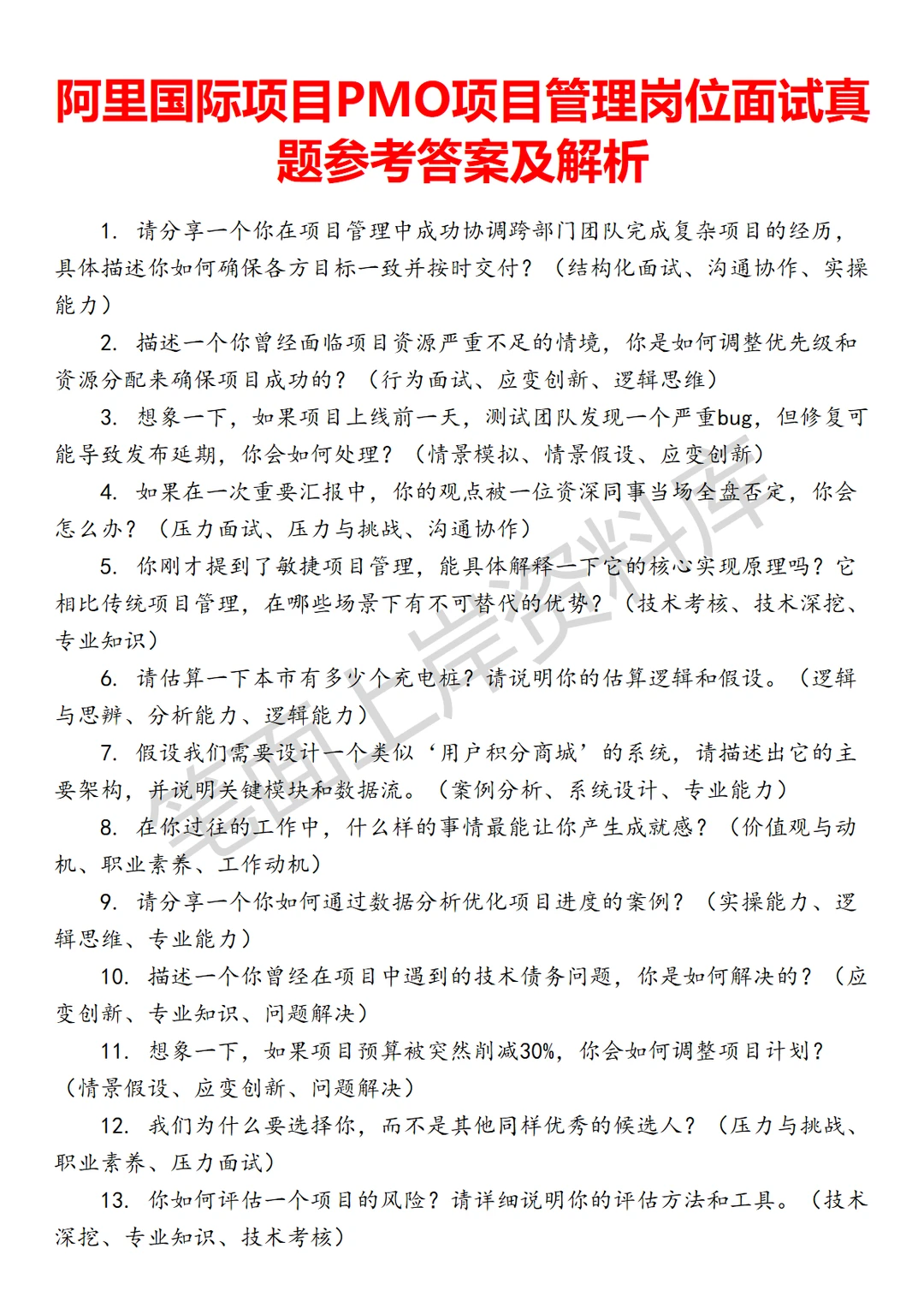 阿里国际项目PMO项目管理