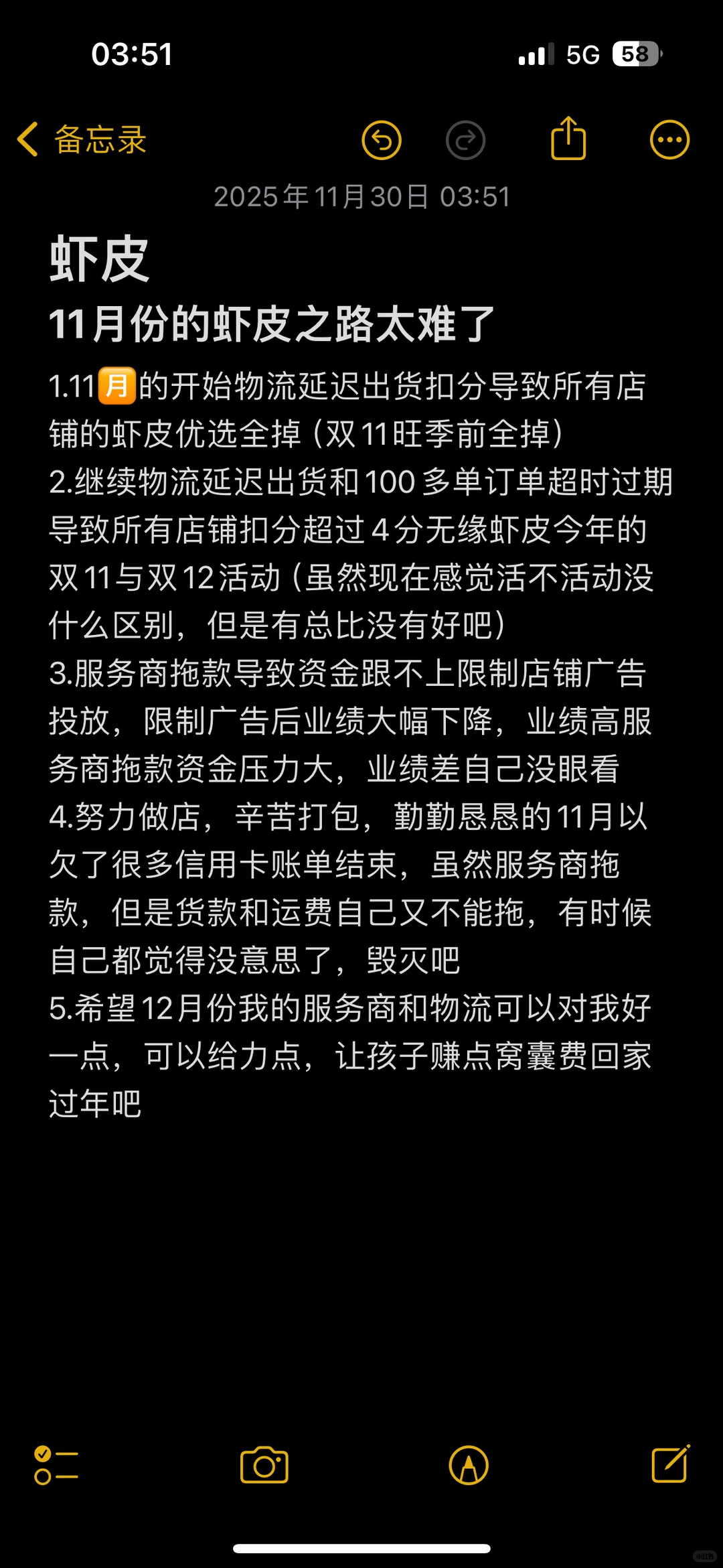 11月的虾皮心路历程，太难了