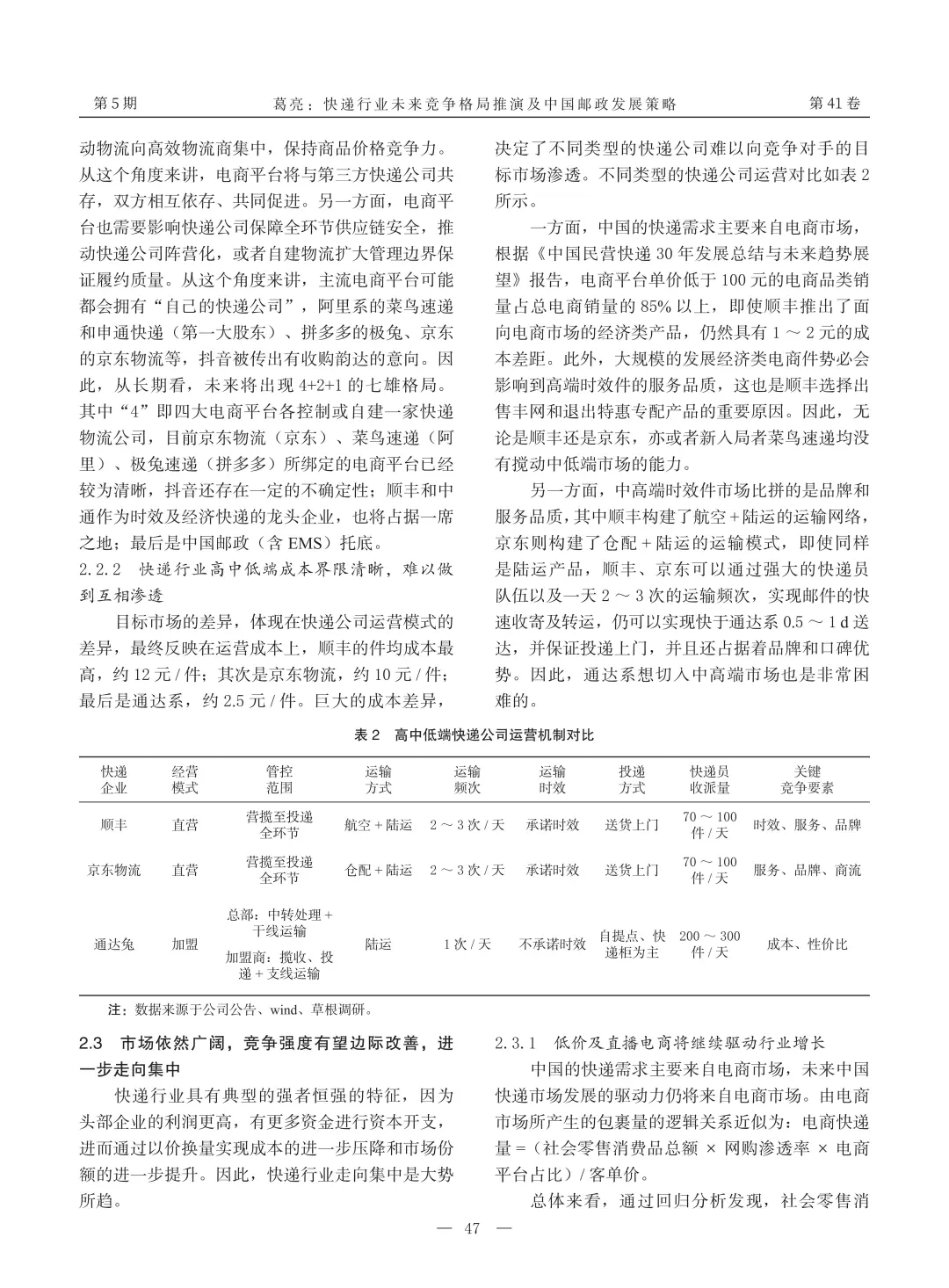 ?文献分享_快递行业未来竞争格局推演