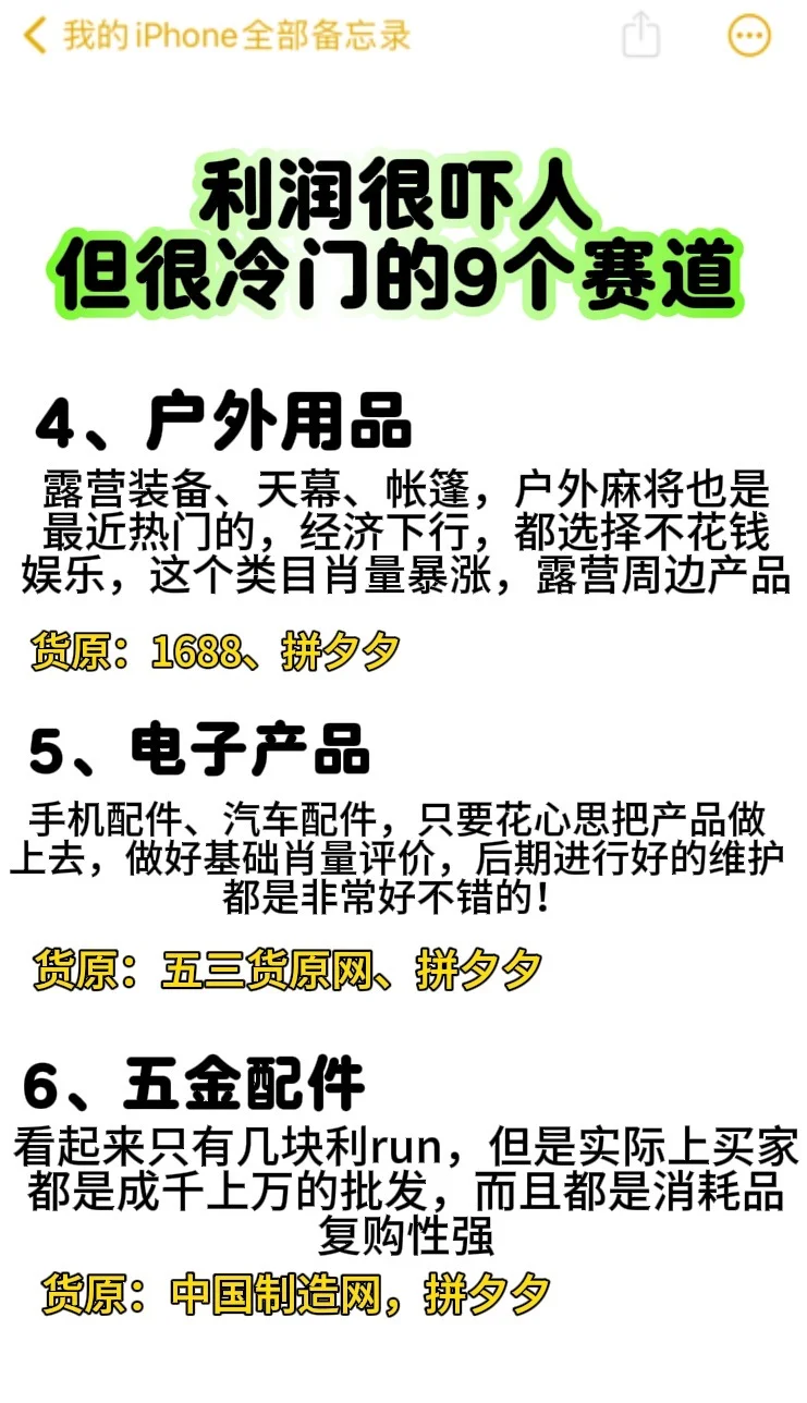 很冷门但是有利r的类目