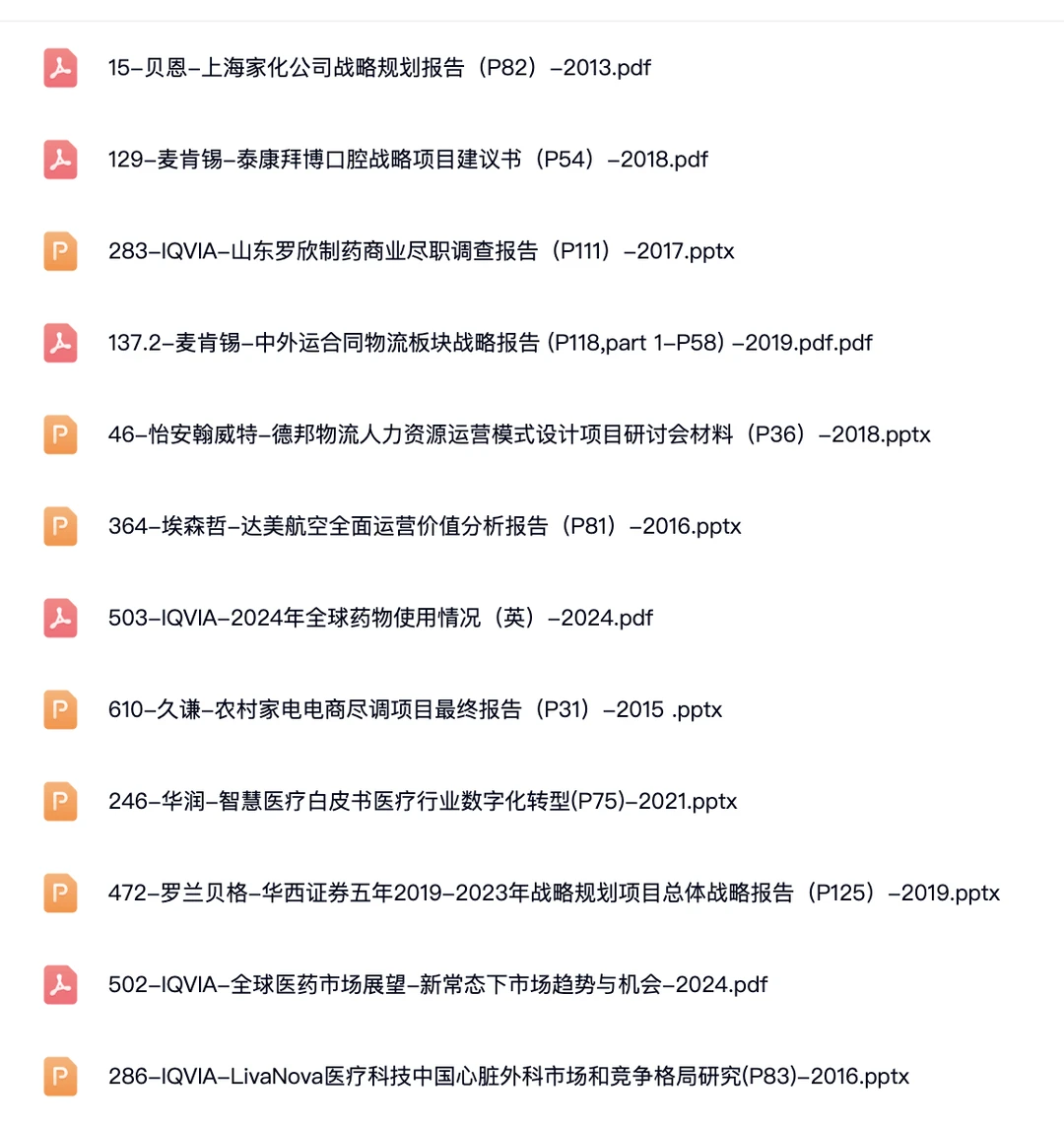 顶级咨询公司真实项目Deck合集要的看过来！